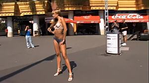 Blue Angel naked in public