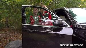 Blonde thanks saviour with surprise