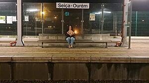 Watch The Public Outdoor Train Station Fuck With A Stranger In Heels