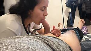 I want you to fill my mouth with your cum, padrastro