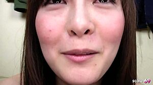 Petite Japanese Step-Daughter Seduces Old Guy for POV Creampie!