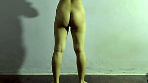 Fine ass amateur girl working out at home!