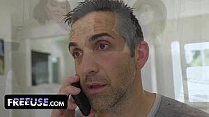 Donnie's Double Delight: Sucking Natasha Nice's Tits While Fucking Leana Loving in Rough European Wedding Scene