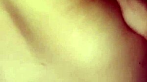 I fuck my blonde latina stepdaughter from behind on the bed. Cum lands on her ass during intense sex.