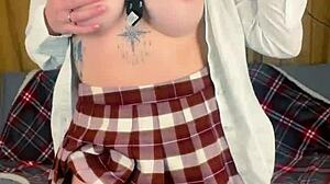 Busty Teacher Dominates With Strapon Dildo