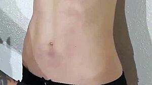 Bondage Machine Whips Skinny Redhead to Squirting Orgasm