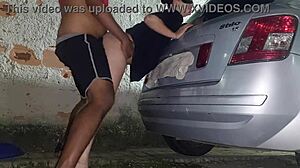 naughty brazilian flashes ass and takes dick outdoors
