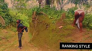 Curvy BBW Bent Over for Hardcore Outside Fucking