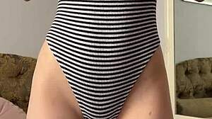 Homemade Teen Fingering and Dildo Play with Tight Pussy