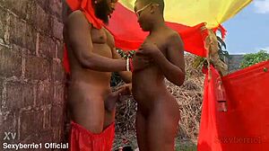 Slutty African Wife Bent Over For Doggy Fuck