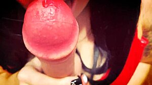 Daughter-in-law teases with hands and tits on cock. She loves her Mickey Mouse sleep toy during blowjobs