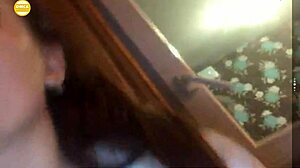 Sexy girl shows big tits and boobs on webcam chat.