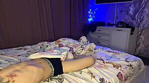 Pretty teen deepthroats after movie night