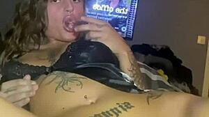 i'm a horny goth teen 18+ solo fuckin' my ass till i cum