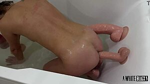 Master trains submissive anal slave with giant dildos for tight hole stretching. She learns fast