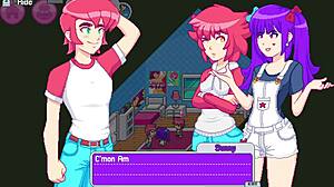 In the shower, the step sister drops her towel, revealing her small tits to the dandy boy.