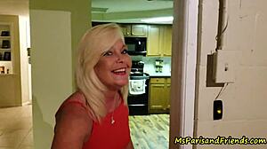 Blonde Milf Strips and Loses Card Game for Rough Sex