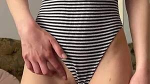 Homemade Teen Fingering and Dildo Play with Tight Pussy