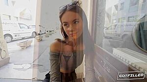 Liz Ocean, That Skinny Petite Babe, Loves Getting Her Vagina Filled With Monster Cock In Doggystyle And Cowgirl. Watch Her Blowjob Skills Too.