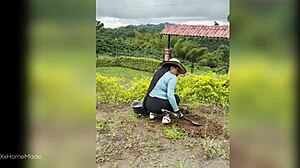 Young Colombian Babe Milks Cock For Cash