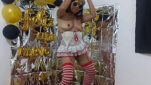 my favorite stepdaughter at hot party wearin lingerie to seduce me crazy