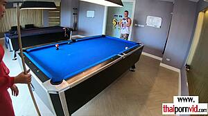 Big boobed thai teen polly intensely handles big balls.