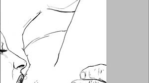 I sketch a passionate ffm threesome with swingers and anal play