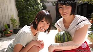 asian lesbians collaborate in rough assfucking and handjob pov