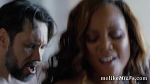 Sexy Black Beauty With Stunning Big Boobs Swallow White Dick And Loves It Deep In Her Wet Cunt - August Skye Tommy Pistol