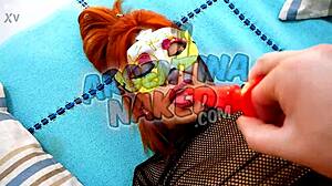 latina teen takes first anal steps. fingering big round ass with toys, then ass to mouth.