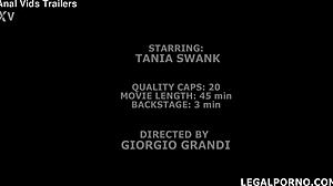 Newcomer sex demon Tania Swank gets rough anal fucking and gaping ass to mouth