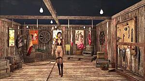 Slutty brunette teen teases in Fallout 4 sexy fashion