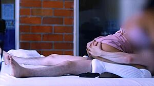 Older stepbrother and sister's friend escaping to be alone.