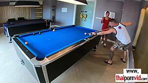 Big boobed thai teen polly intensely handles big balls.