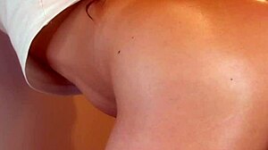 Intense doggystyle with bent over ass, close up view of the wife formerly step daughter.