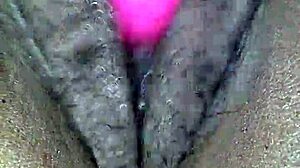 Miss chocolate squirts with dildo.