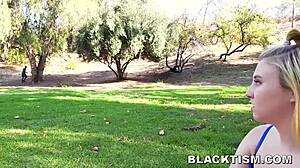 teen lesbian leaves girlfriend for big black cock blowjob