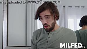 Curvy Blonde's Mom Gropes Herself Watching Daughter Get Fucked In Doggystyle