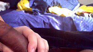 young interracial couple chats casually about their day