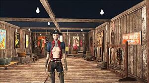 Slutty brunette teen teases in Fallout 4 sexy fashion