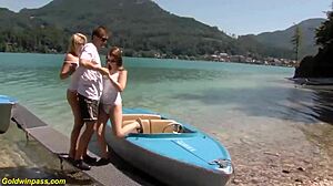 German Amateurs Engage In Rough Public Beach Gangbang Therapy Session