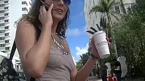 exhibitionist wife helena price flashes upskirt in public. daring moves caught on camera
