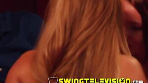 Intriguing conservative couple dives into wild swing party