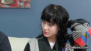 Naughty cutie endures brutal anal fucking in butthole asylum