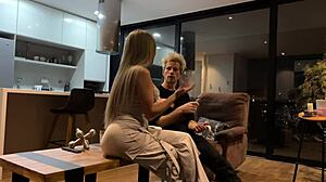 Curvy Latina Milf Squirts During Strip Games With Sugar Daddy Kyle Stroker