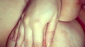 Amateur sucks her big natural tits