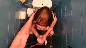 Curvy BBW Gets Banged in Party Bathrooms Without Condom on Camera