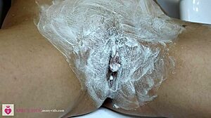 close up hairy pussy shaving intimate haircut