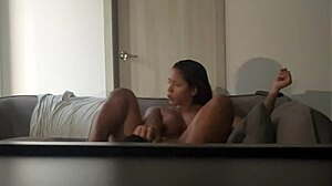 young 18+ latina orgasms from intense pussy licking by amateur couple