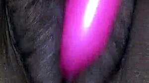 Miss chocolate squirts with dildo.